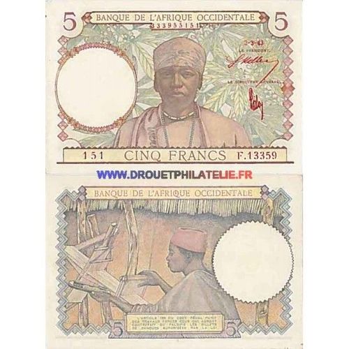 Afrique Occidentale Francaise 5 Franc Pick 26