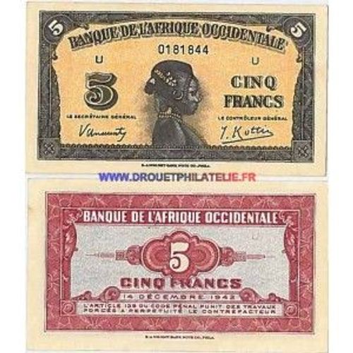 Afrique Occidentale Francaise 5 Franc Pick 28