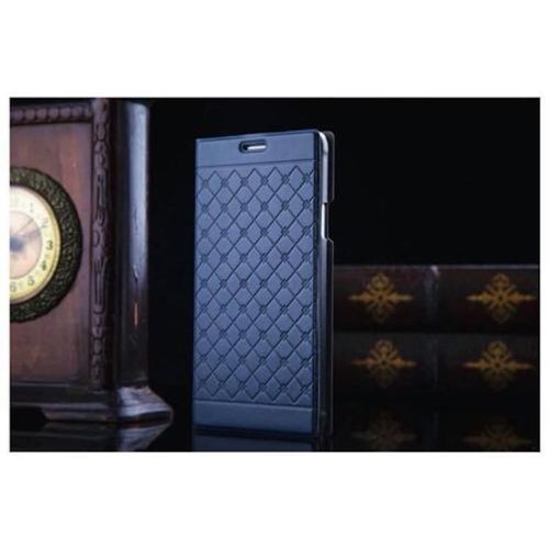 Etui À Rabat Coque Bleu Marine Business Pour Samsung Galaxy Note 4 Best Quality