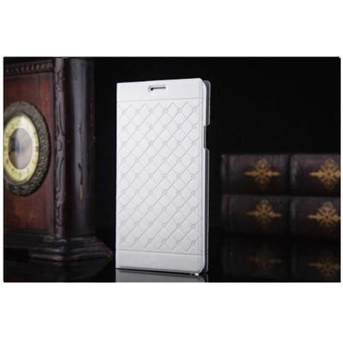 Etui À Rabat Coque Blanc Business Pour Samsung Galaxy Note 4 Best Quality