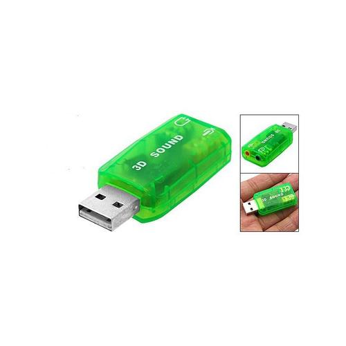 Adaptateur Carte Son EXTERNE 5.1 et Virtuel USB 2.0 3D Stéréo