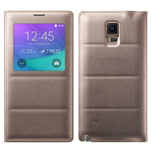 Etui Or A Rabat S View Samsung Galaxy Note 4 Leather Design