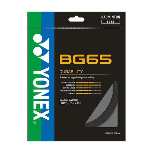 Cordage De Badminton Yonex Yonex Bg 65 Noir