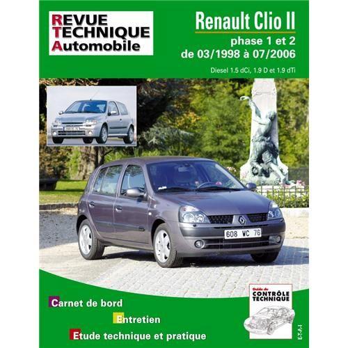 Revue Technique Pour Renault Clio 2 Phase 1 Et 2 Diesel