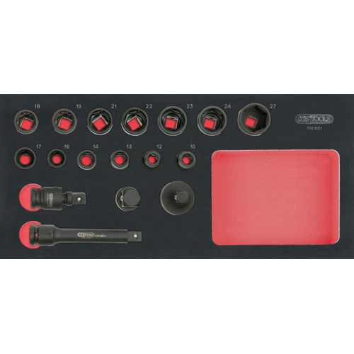 Module de douilles à chocs 1/2", 17 pièces KS TOOLS 713.1031