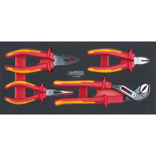 Module de 4 pinces isolées 1000V ERGOTORQUE® KS TOOLS 713.7004