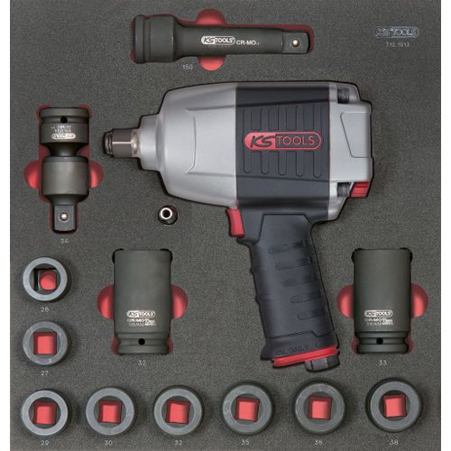 Module de douilles et clé à chocs pneumatique 3/4", 13 pièces KS TOOLS 712.1013