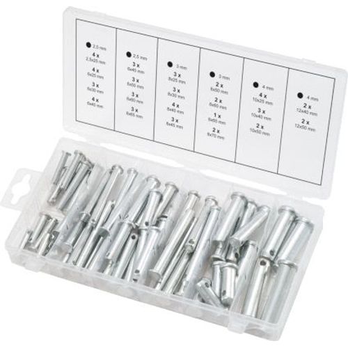 Assortiment d'écrous de sécurité, 60 pcs  (prix indicatif - ref vendue uniquement en présentoir)