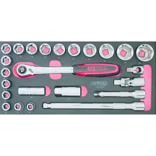 Module de douilles et accessoires ULTIMATE® 1/2", 24 pièces KS TOOLS 713.1024
