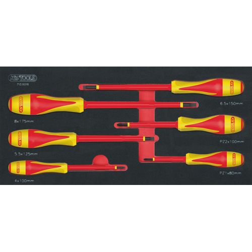 Module de tournevis isolés 1000V ULTIMATE® Fente - POZIDRIV®, 6 pièces KS TOOLS 713.6016