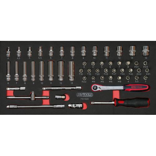 Module de douilles et accessoires ULTIMATE® 1/4", 54 pièces KS TOOLS 713.1020
