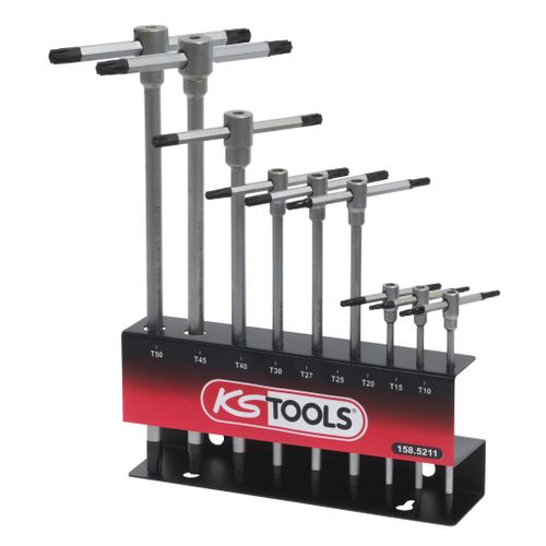 Présentoir de clés TORX à poignée en T, 9 pièces KS TOOLS 158.5211