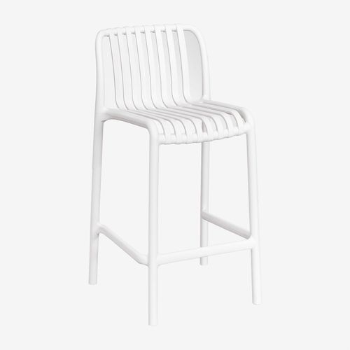 Tabouret Haut Empilable Wendell Blanc Gardenia ?65 Cm