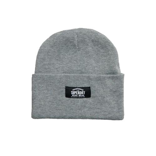Bonnet Superdry Classic Knitted Femme Gris