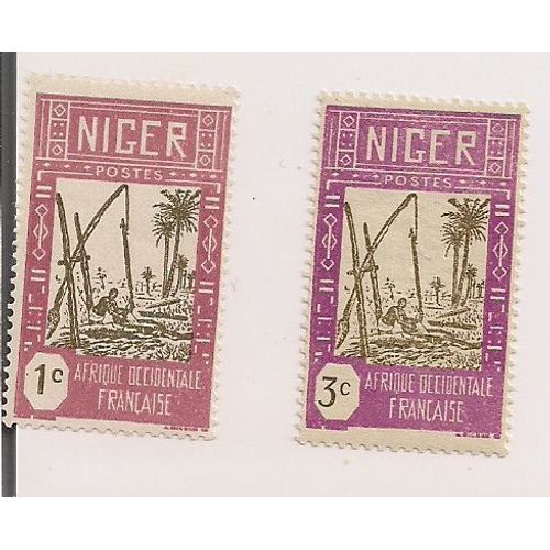 Niger- 2 Timbres  Neufs Avec Trace De Charnière- Sources