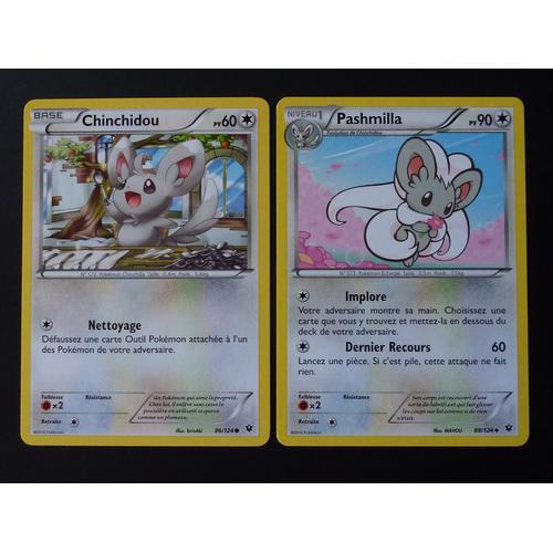 Chinchidou 86/124 Et Pashmilla 88/124 - Pokemon Xy10 Impact Des Destins 