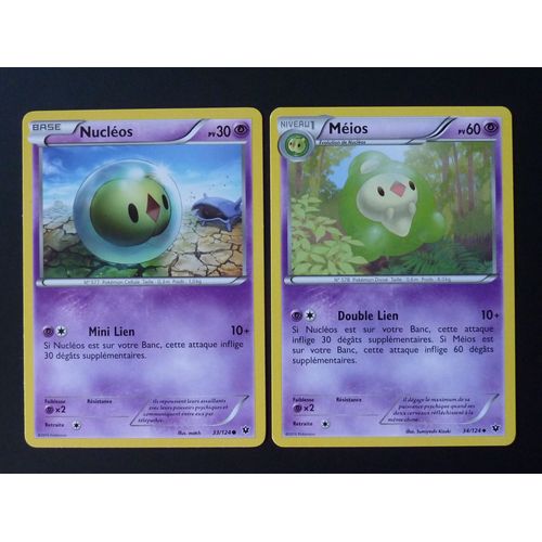Nucléos 33/124 Et Méios 34/124 - Pokemon Xy10 Impact Des Destins 