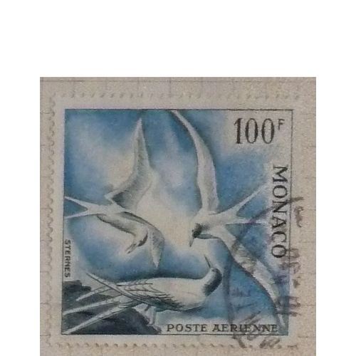 Timbres Monaco Poste Aérienne N° 66: Oiseau De Mer Hirondelles - Année 1957- Valeur Faciale = 100 Francs 