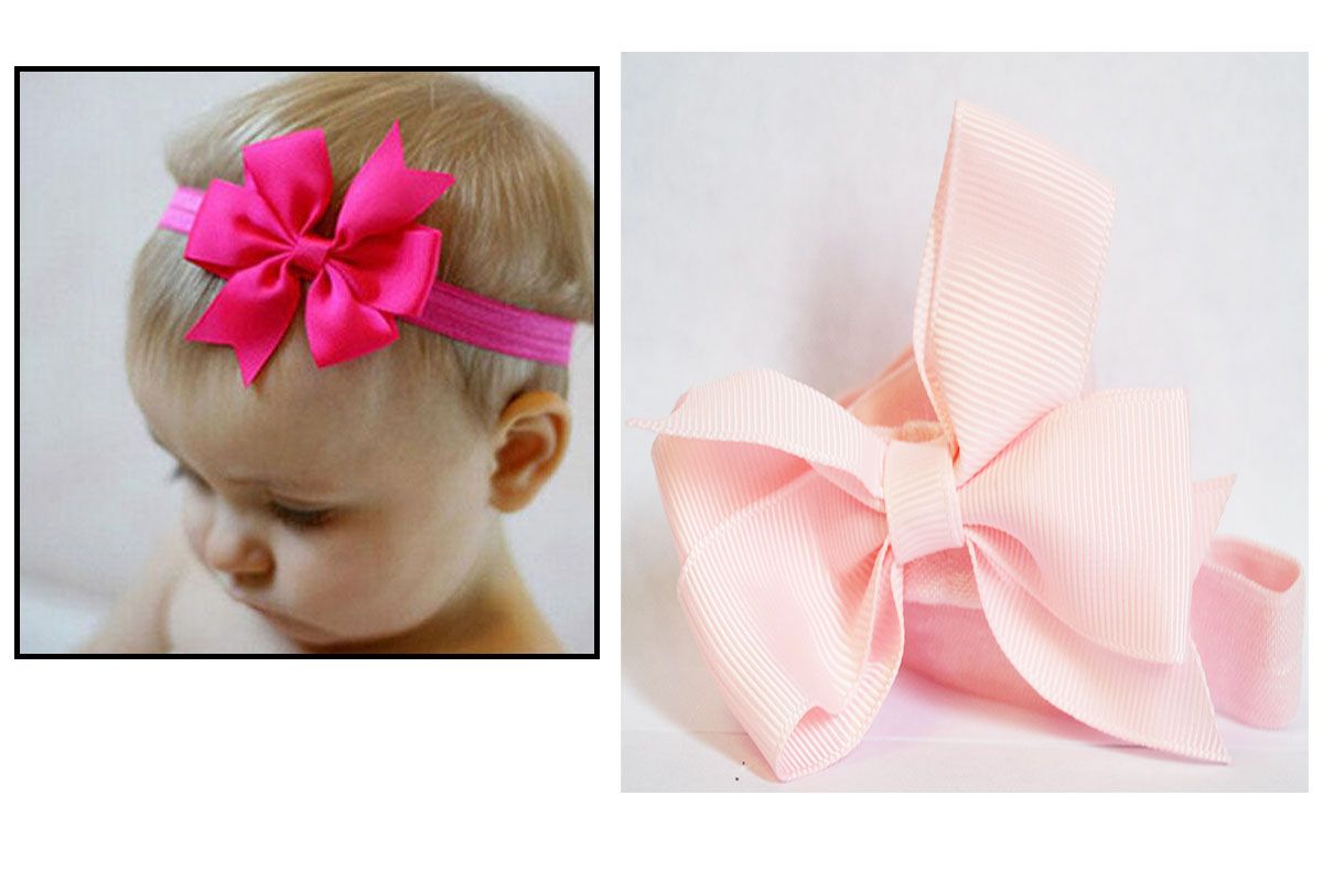 Bandeau Cheveux Fille Enfant Bebe Gros Noeud Rose Bonbon Rakuten