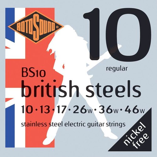 Rotosound Bs10 British Steels 10-46 Cordes Acier Inoxydable Pour Guitare Électrique