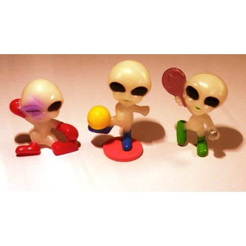 Figurines "Borgmann" (Mini Bonbel) - Alien Olympic Fluorescents (1999) Lot De 3 (N°2, 4, 9)