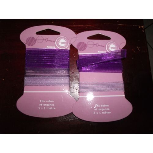 Ruban , Fil Coton Et Organza 3x1m