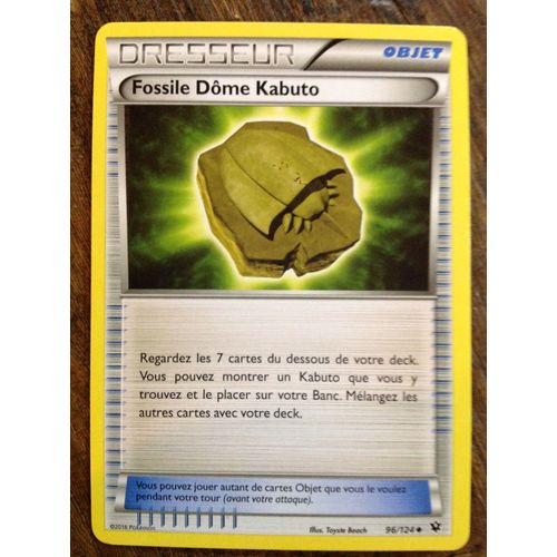 Dresseur Fossile Dôme Kabuto 96/124 Xy Impact Des Destins