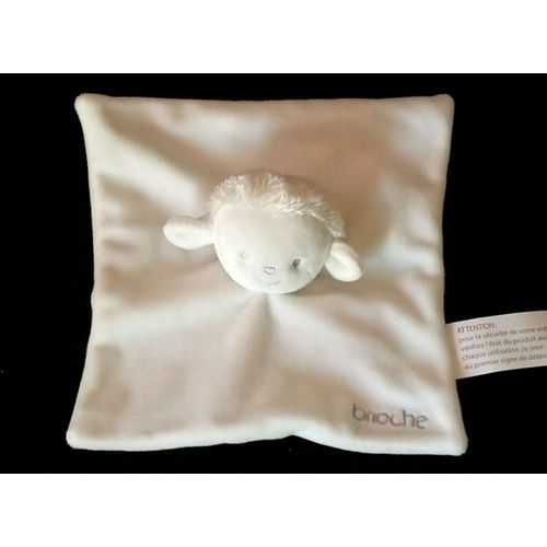 Doudou Plat Mouton Blanc Brioche Kimbaloo