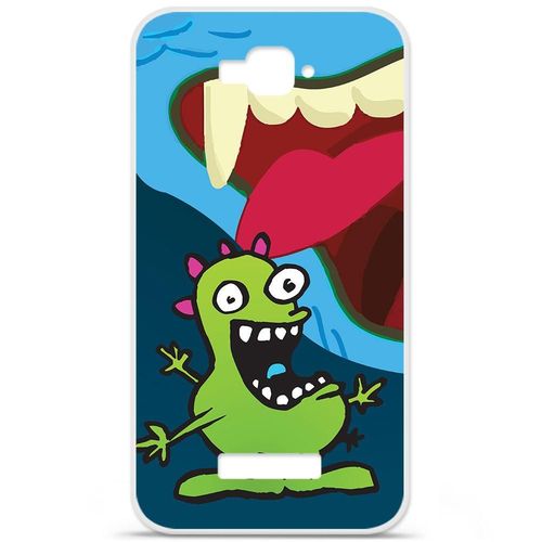 Etui Coque Housse Design Alcatel One Touch C7en Silicone Gel Protection Arrière - Monster