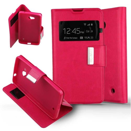 1001 Coques  Coque Housse Etui Microsoft Lumia 640 Folio Protection Intégrale Simili Cuir - Rose