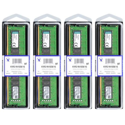 4PCS Kingston ValueRAM - DDR4 - 16 Go - DIMM 288 broches - 2133 MHz / PC4-17000 - CL15 - 1.2 V - mémoire sans tampon - non ECC