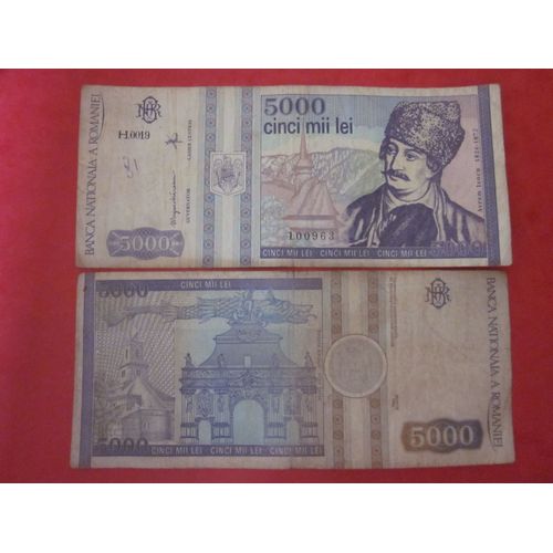 Billet De 5000 Lei Roumanie 1992