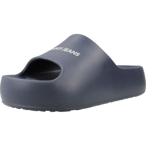Tommy Jeans Tjw Chunky Flatform Slid Colour Bleu