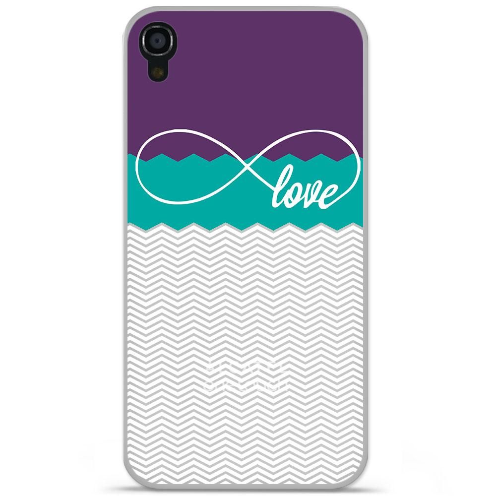 Etui Coque Housse Design Alcatel One Touch Idol 3 5.5''en Silicone Gel Protection Arrière - Infinity Love Violet