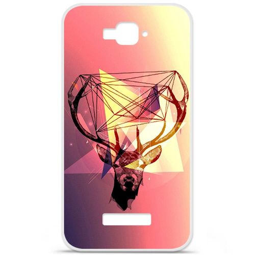 Etui Coque Housse Design Alcatel One Touch C7en Silicone Gel Protection Arrière - Cerf Hipster