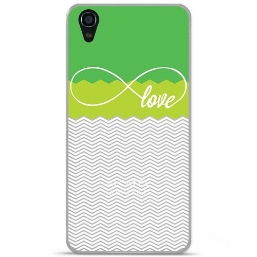 Etui Coque Housse Design Alcatel One Touch Idol 3 4.7''en Silicone Gel Protection Arrière - Infinity Love Vert