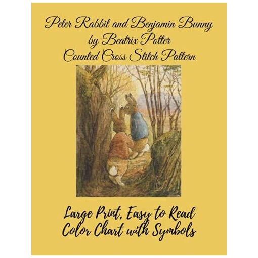 Peter Rabbit And Mr. McGregor Counted Cross Stitch Pattern - Beatrix Potter Inspired Needlework Chart