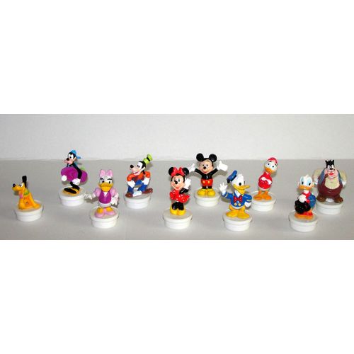 10 Figurines Mickey  Disney Bouchon Nestlé Vintage 7cm