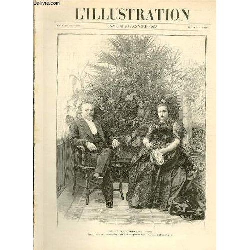 L'illustration Journal Universel N° 2605 - Gravures: M. Et Mme Cornélius Herz, D'apres Une Photographie Communiquée Par M.Mallet, Opérateur De La Photographie De L'ecole De Guerre - ...