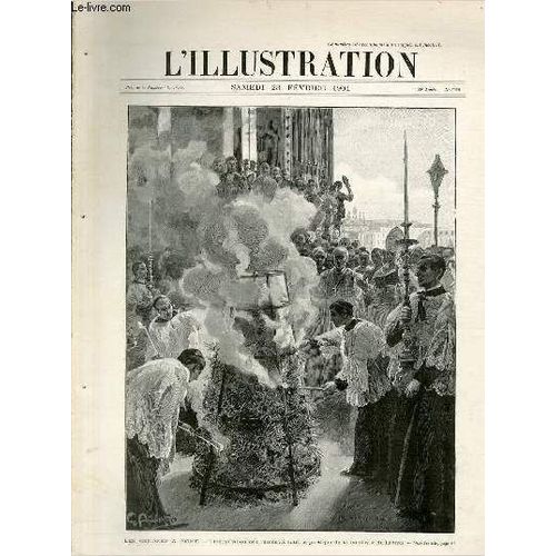 L'illustration Journal Universel N° 3026 - Gravures: Les Cendres À Rome, L'incinération Des Rameaux Sous Le Portique De La Basilique Du Latran Par Amato - L'ouverture Du Parlement Anglais ...