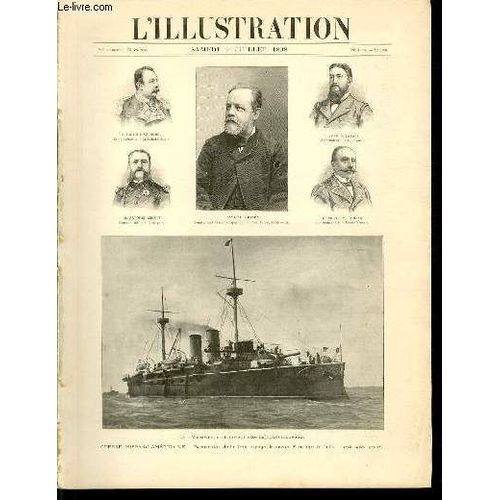 L'illustration Journal Universel N° 2889 - Gravures: Guerre Hispano-Américaine, Destruction De La Flotte Espagnole Devant Santiago-De-Cuba Par Americ - Vue À Vol D'oiseau Et Carte Du Pays ...