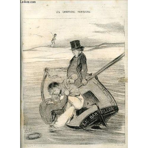 Les Canotiers Parisiens : Une Revolte A Bord, Et Un Homme Sauve Malgre Lui - Extrait Du Charivari.