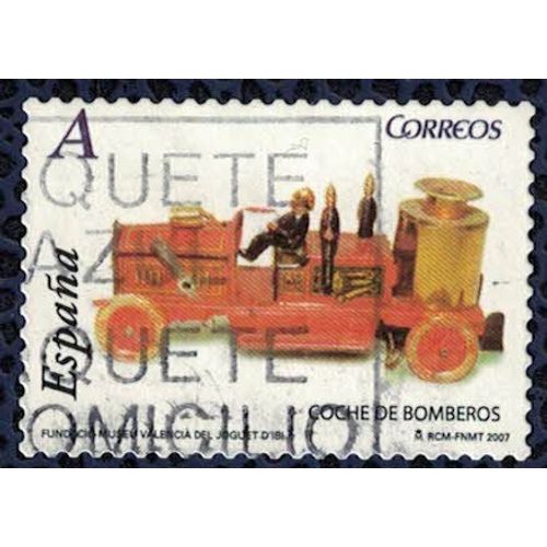 Timbre Oblitéré Used Stamp Sêlo Carimbado Coche De Bomberos A Espagne Spain Espanha 2007