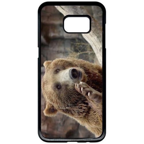 Coque Galaxy S7 Edge - Gros Ours Brun - Noir