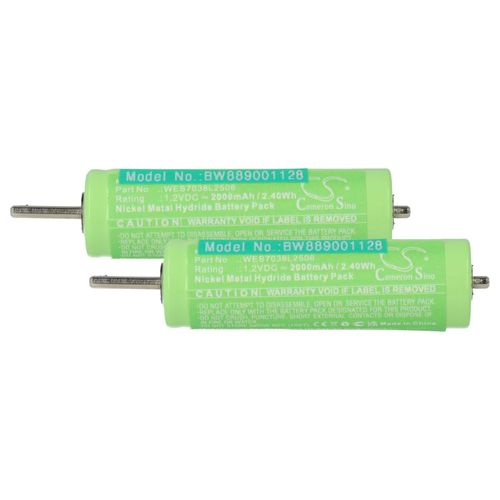 Vhbw 2x Batterie Compatible Avec Panasonic Es-Sv41, Ew1211, Ew1311, Ewdj40 Rasoir Tondeuse Électrique (2000mah, 1,2v, Nimh) 