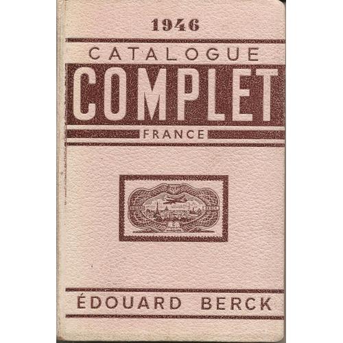 Catalogue Berck Complet France 1946