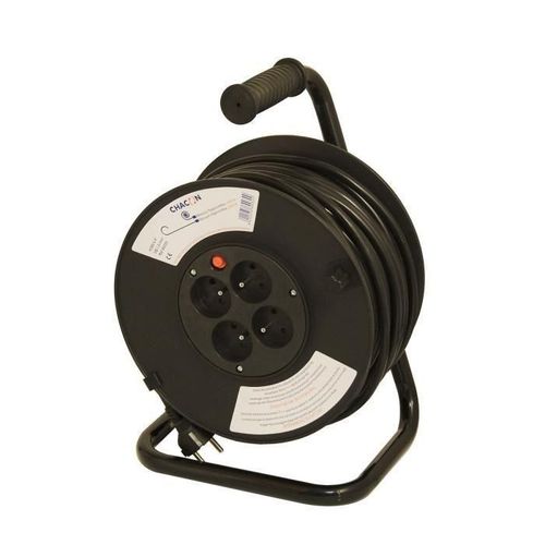 CHACON Enrouleur bricolage 40m 4 prises 16 A 3x1.5mm²