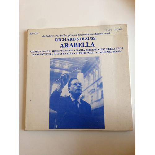  Strauss  -Arabella; Reining/Della Casa/Hotter/Patzak/Bohm; 1947 Salzburg Mono   