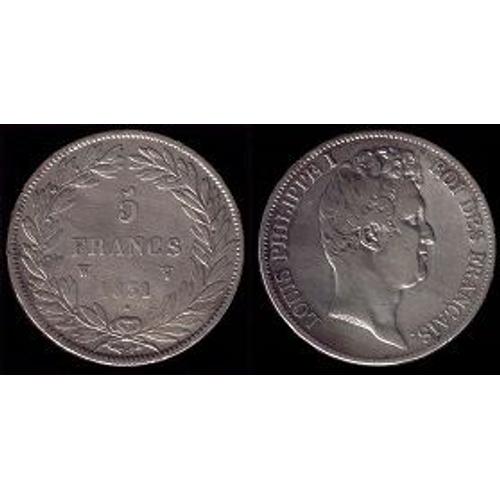  5 Francs Argent Louis Philippe I De 1831