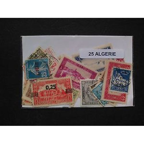 Algerie 25 Timbres Differents Obliteres